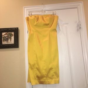 New Democracy Yellow  Strapless Dress Size 12